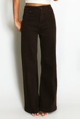 Visible Seam Wide Leg Jeans