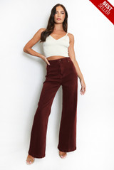 Visible Seam Wide Leg Jeans