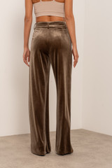 Wide Leg Tailored Velvet Trousers