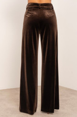 Wide Leg Tailored Velvet Trousers