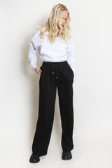  Pintuck Wide Leg Jogger 
