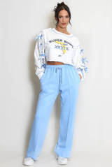  Pintuck Wide Leg Jogger 