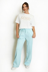  Pintuck Wide Leg Jogger 