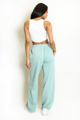  Pintuck Wide Leg Jogger 