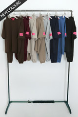 Oversized Slogan Tag Tee and Joggers Set