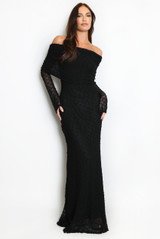 Lace Bardot Maxi Dress