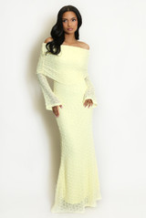 Lace Bardot Maxi Dress