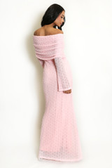 Lace Bardot Maxi Dress