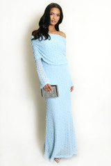 Lace Bardot Maxi Dress