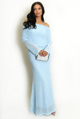 Lace Bardot Maxi Dress