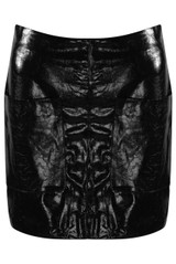 A-Line Vinyl Mini Skirt