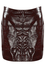 A-Line Vinyl Mini Skirt