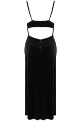 Velvet Cut Out Back Maxi Dress