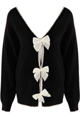 Bow Back V-Neck Jumper 