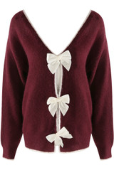 Bow Back V-Neck Jumper 