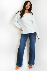 Bow Back V-Neck Jumper 