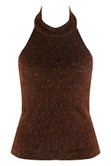 Textured Halter Neck Top