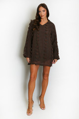 Chiffon Mini Shift Dress