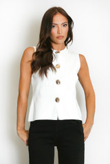 Soft Knit Statement Button Waistcoat