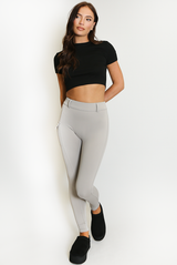 Fleece Lined Side Pocket Stretch Fit Legging