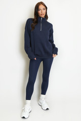 New York Embossed Zip Sweatshirt
