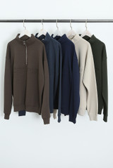 New York Embossed Zip Sweatshirt