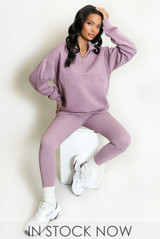 New York Embossed Zip Sweatshirt