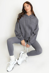 Stylist Embossed Oversized Hoodie
