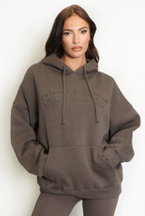 Stylist Embossed Oversized Hoodie