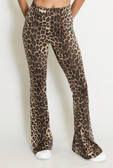 Soft Ribbed Flare Hem Leggings