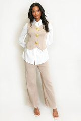 Waistcoat And Trouser Set with White Shirt