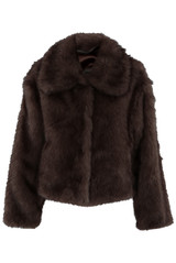 Collared Faux Fur Jacket 