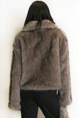 Collared Faux Fur Jacket 