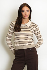 Paris Striped Polo Jumper