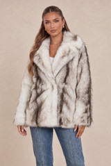 Vintage Style Chunky Faux Fur Jacket 