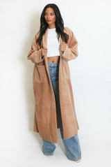 Oversized Long Wool-Look Coat