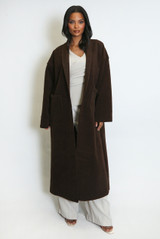Oversized Long Wool-Look Coat