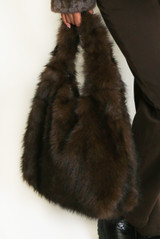 Faux Fur Slouchy Tote Bag  Faux Fur Slouchy Tote Bag