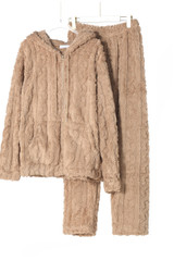 Textured Teddy Zip Hoodie And Trouser Lounge Set