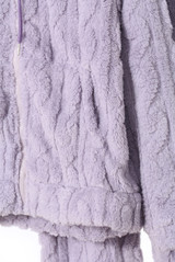 Textured Teddy Zip Hoodie And Trouser Lounge Set