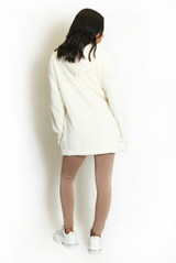 Longline Teddy Zip Hoodie 