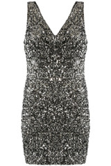 Cowl Neck Mini Sequin Dress Cowl Neck Mini Sequin Dress