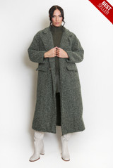  Boucle Double Button Oversized Coat 