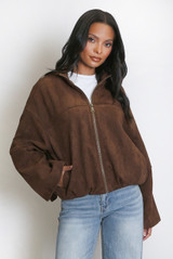Suedette Bomber Jacket