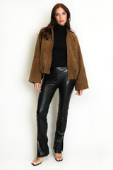 Suedette Bomber Jacket