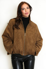 Suedette Bomber Jacket