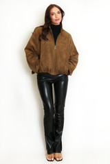 Suedette Bomber Jacket