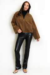 Suedette Bomber Jacket