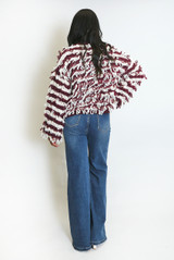 Contrast Loop Knit Cardigan