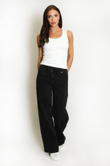 Overlap High Waist Dad Fit Jeans